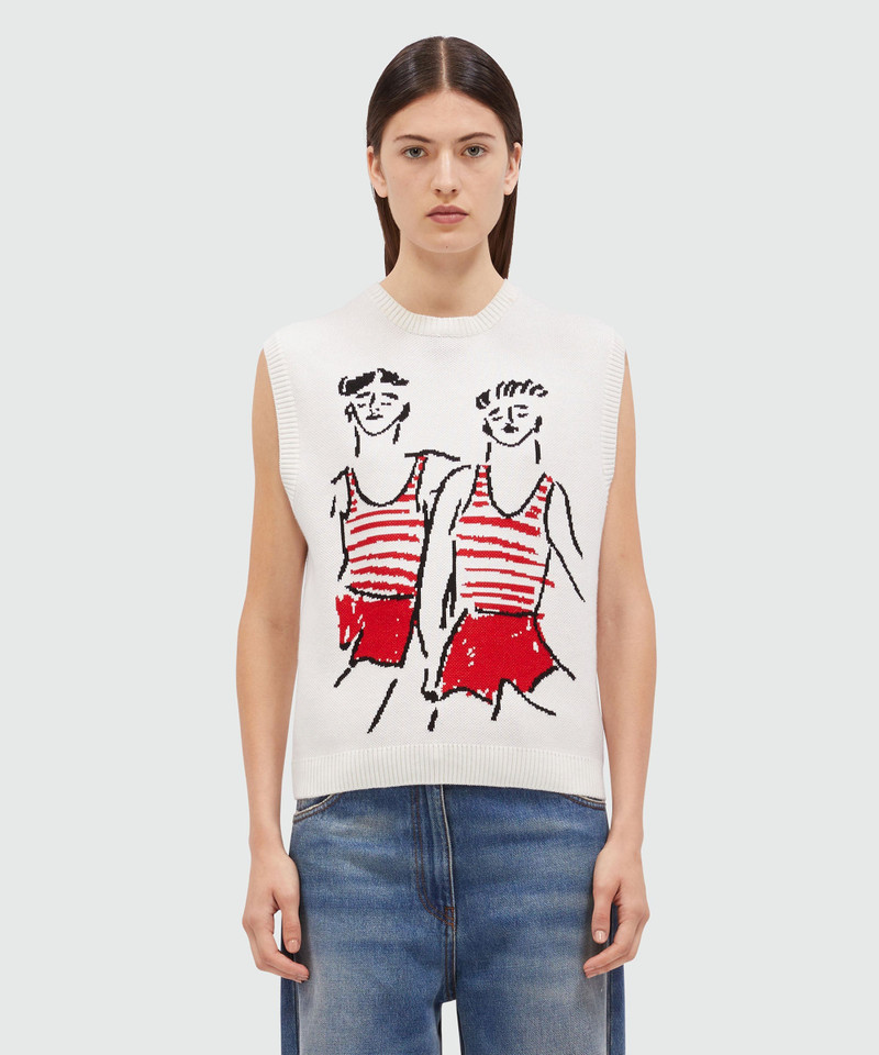 MSGM Knitted top with "Two Sailors" graphics outlook