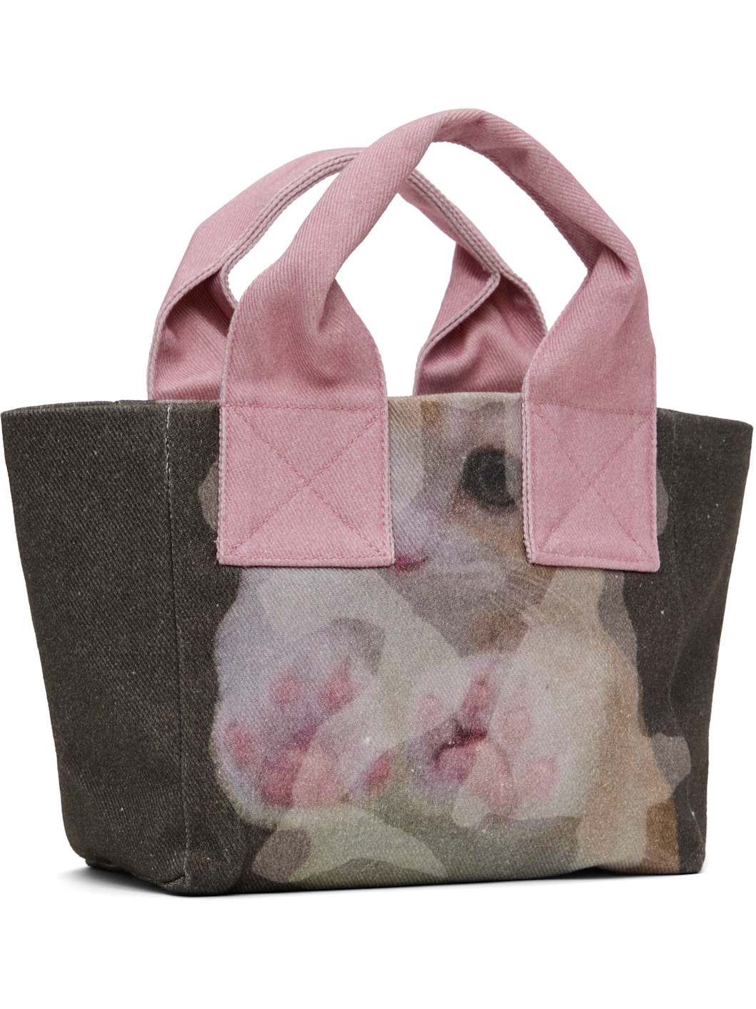 Gray & Pink Mini Tote - 2