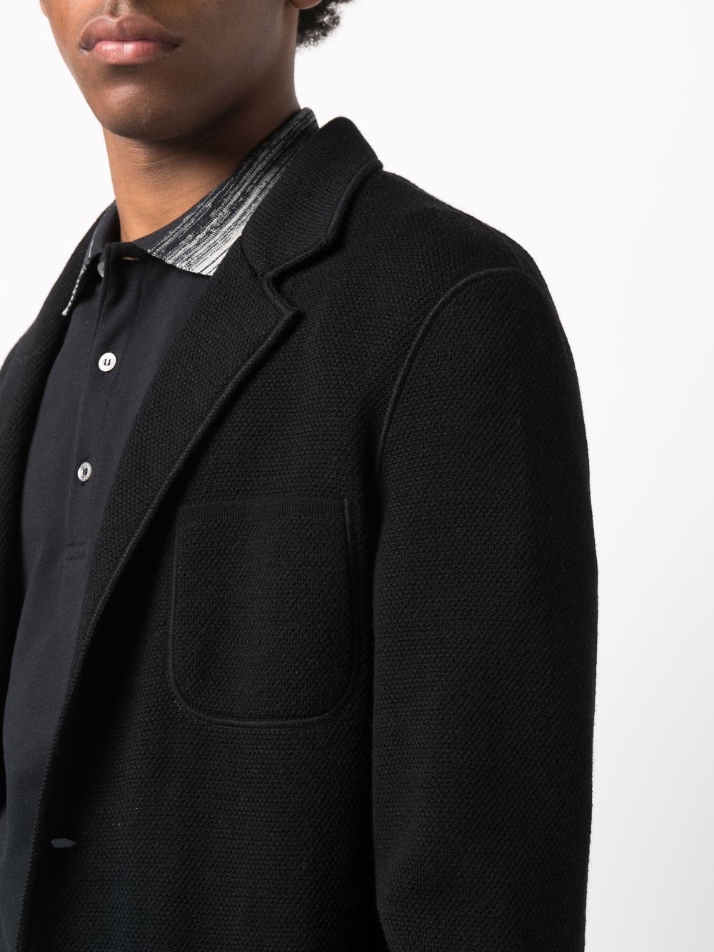 fitted single-breasted blazer - 5