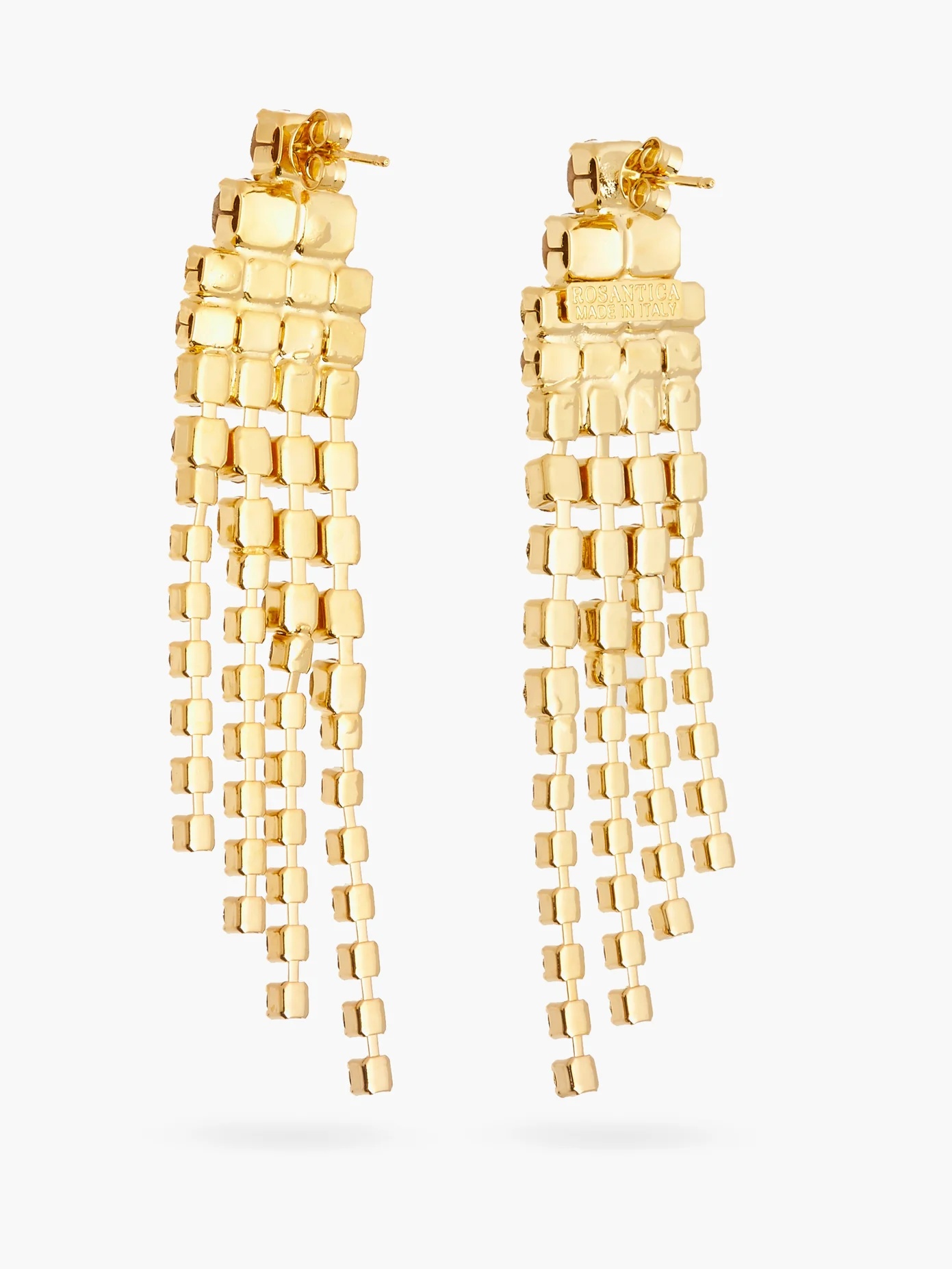 Domino crystal-embellished drop earrings - 4