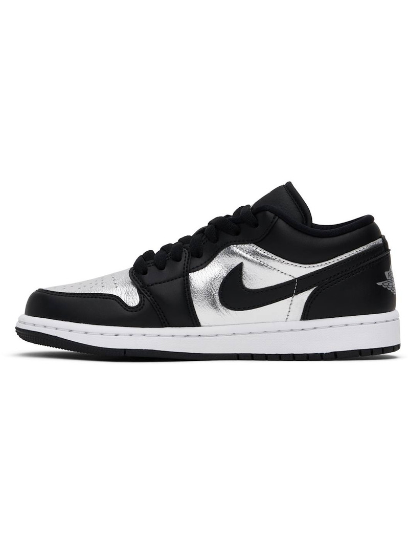 Jordan Black & Silver Air Jordan 1 Low SE Sneakers outlook