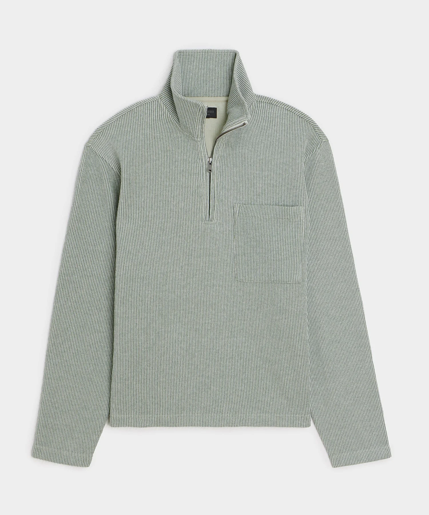Striped Quarter-Zip Polo - 1