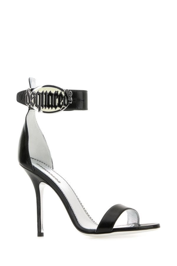 Dsquared Woman Black Leather Sandals - 2