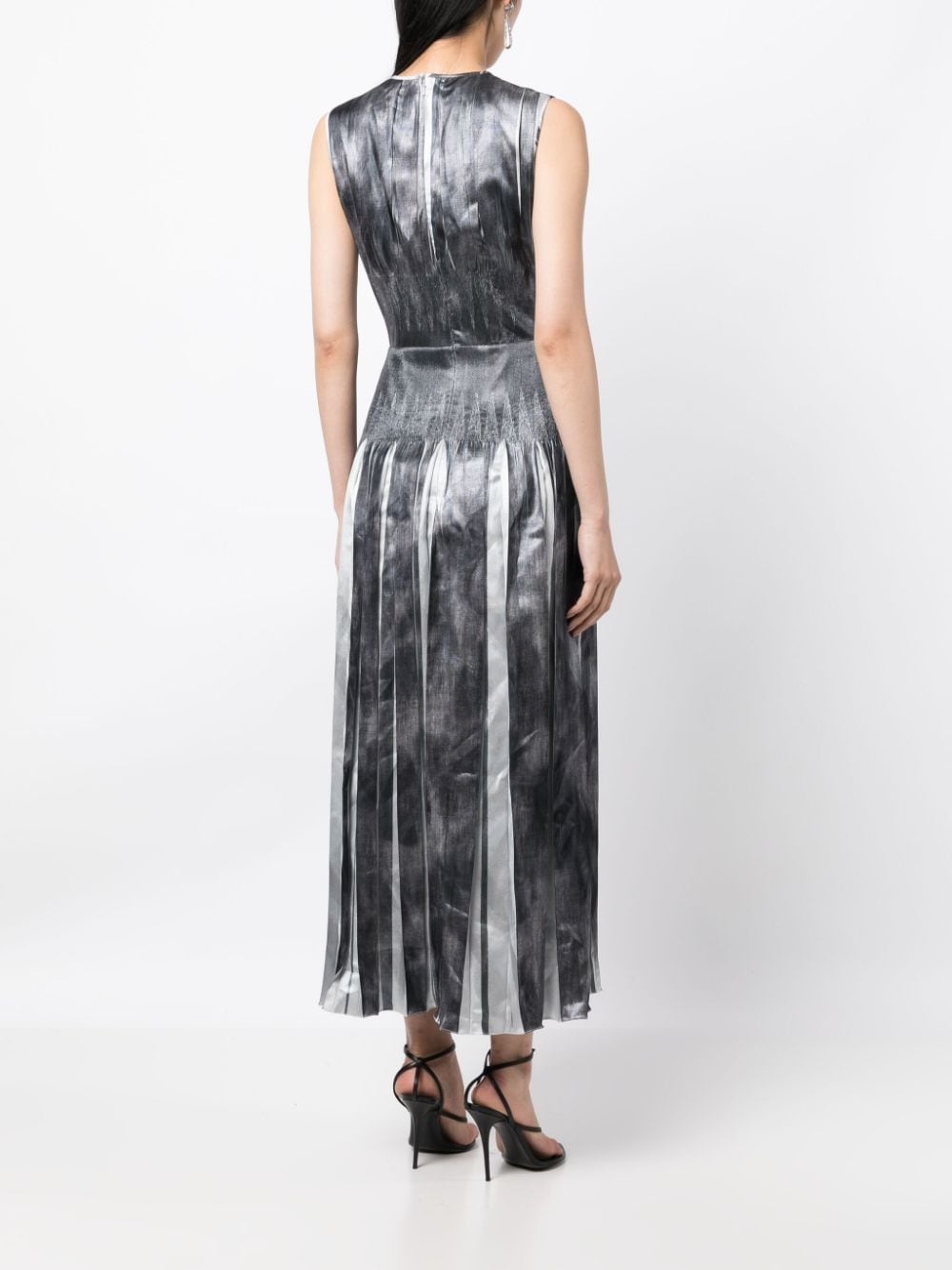 box-pleated sleeveless maxi dress - 4