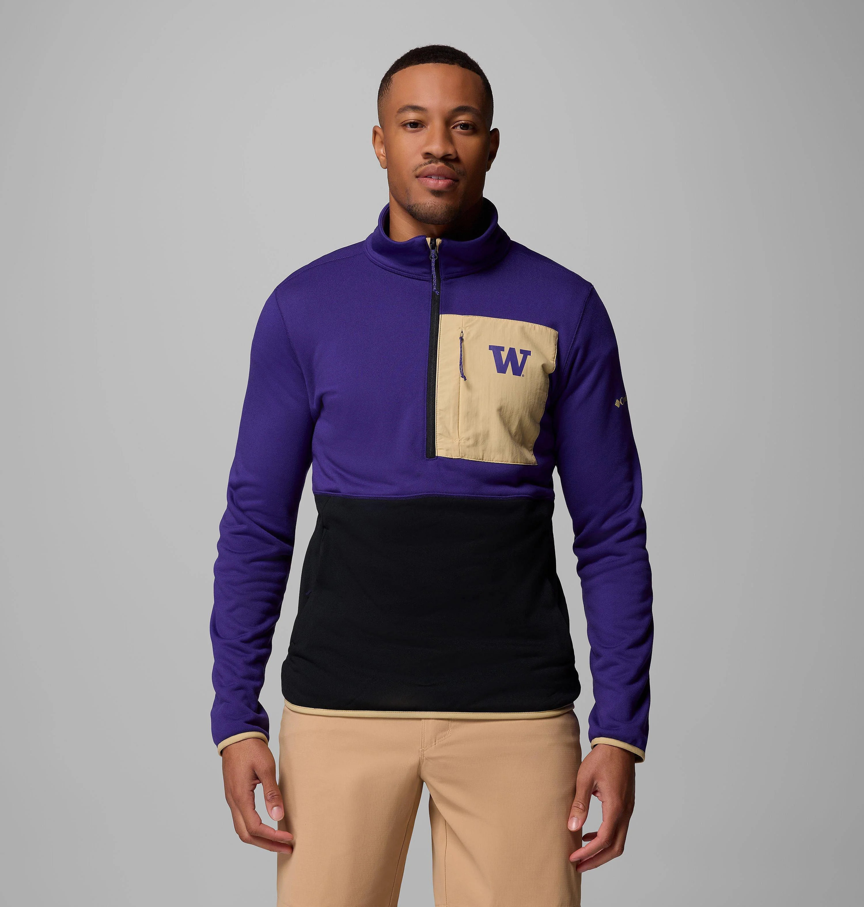 Men's Collegiate Columbia Hike Half Zip Jacket - Washington - 1