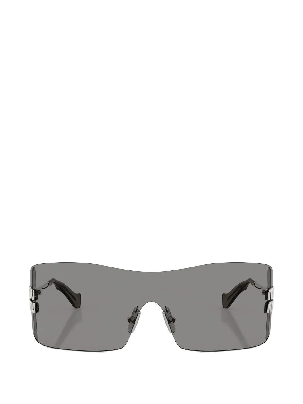 logo-plaque rectangle-frame sunglasses - 1