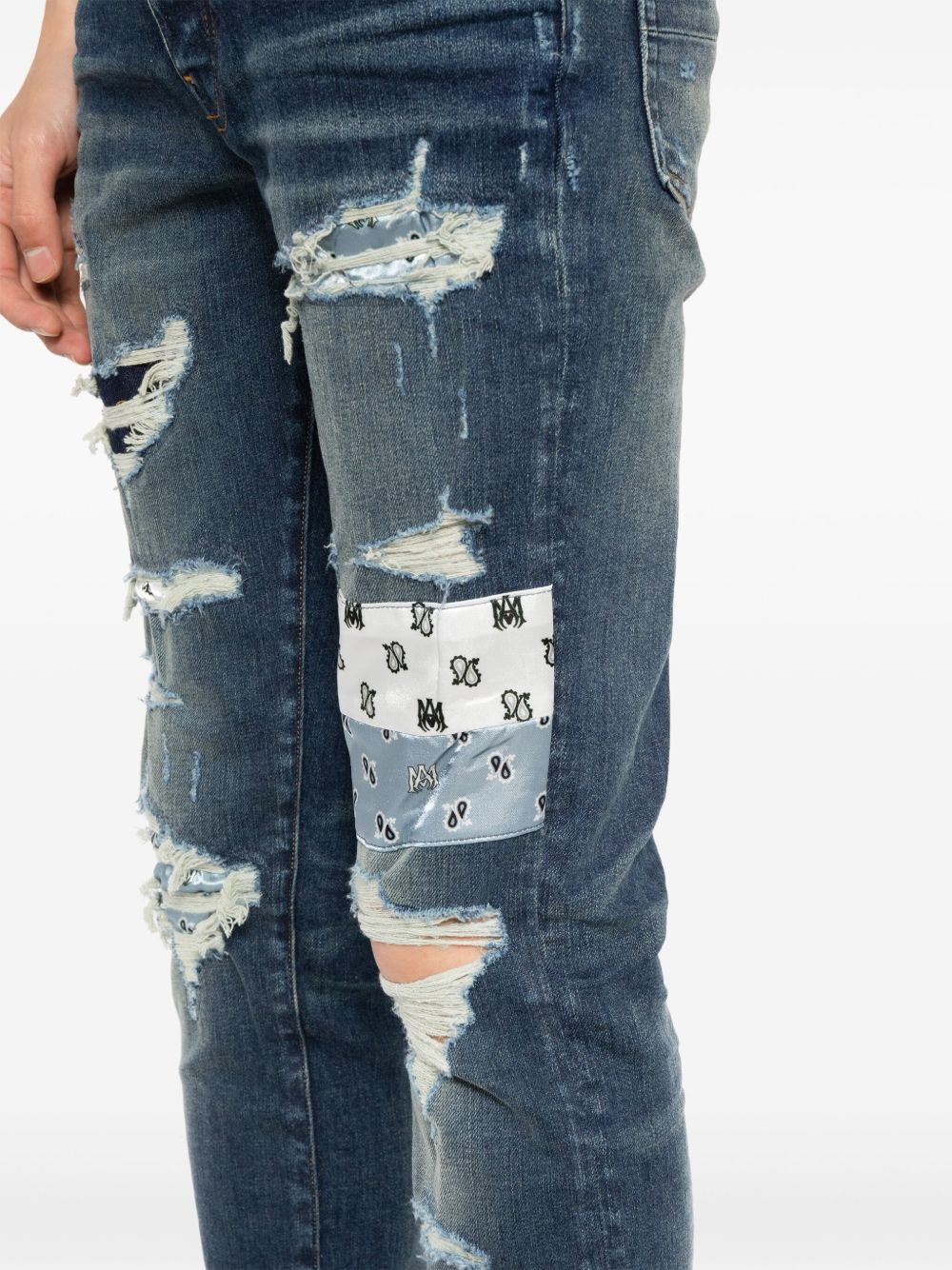 Ma Paisley patchwork skinny jeans - 5