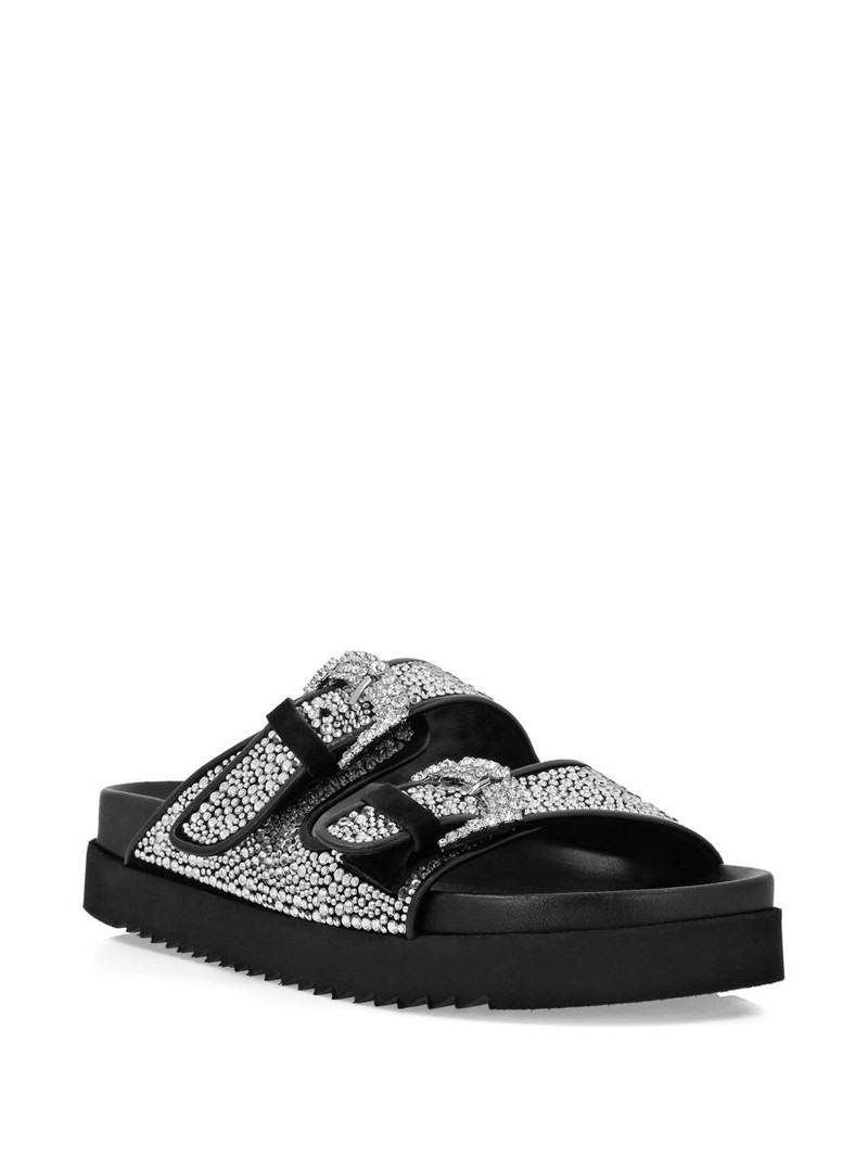 PHILIPP PLEIN strass-embellished slides outlook