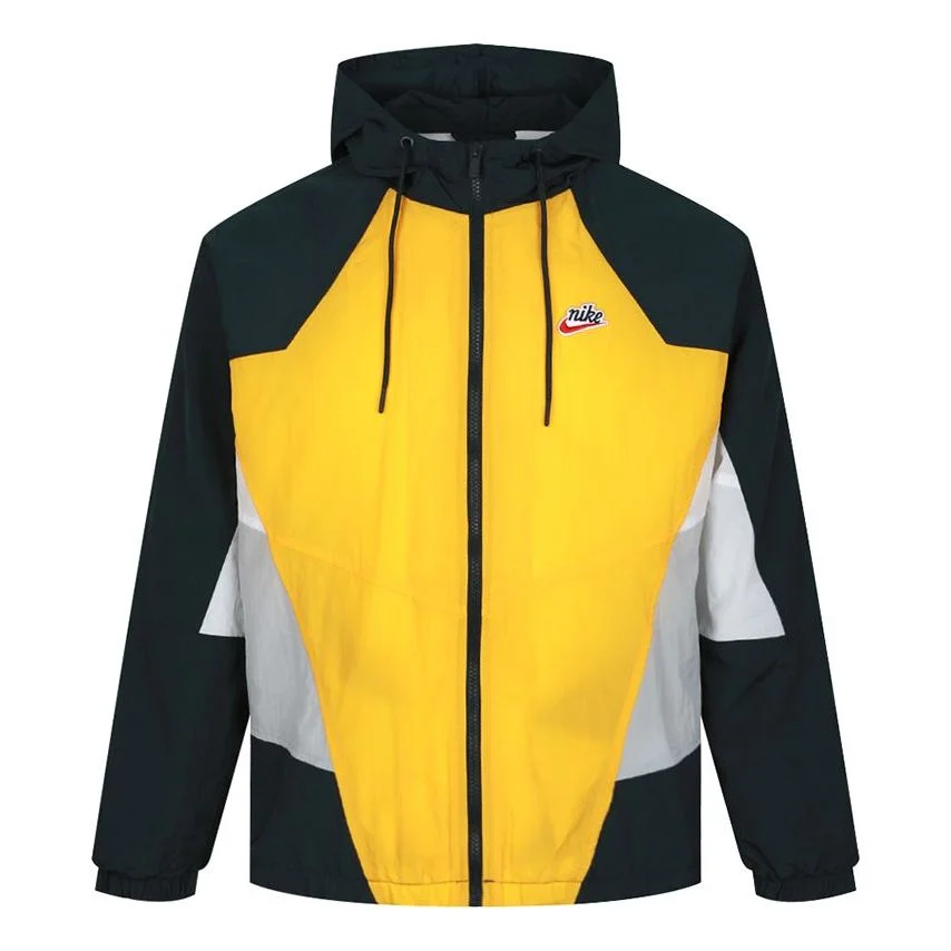 Nike Sportswear Heritage Windrunner hooded Woven Jacket Yellow CJ4359-739 - 1