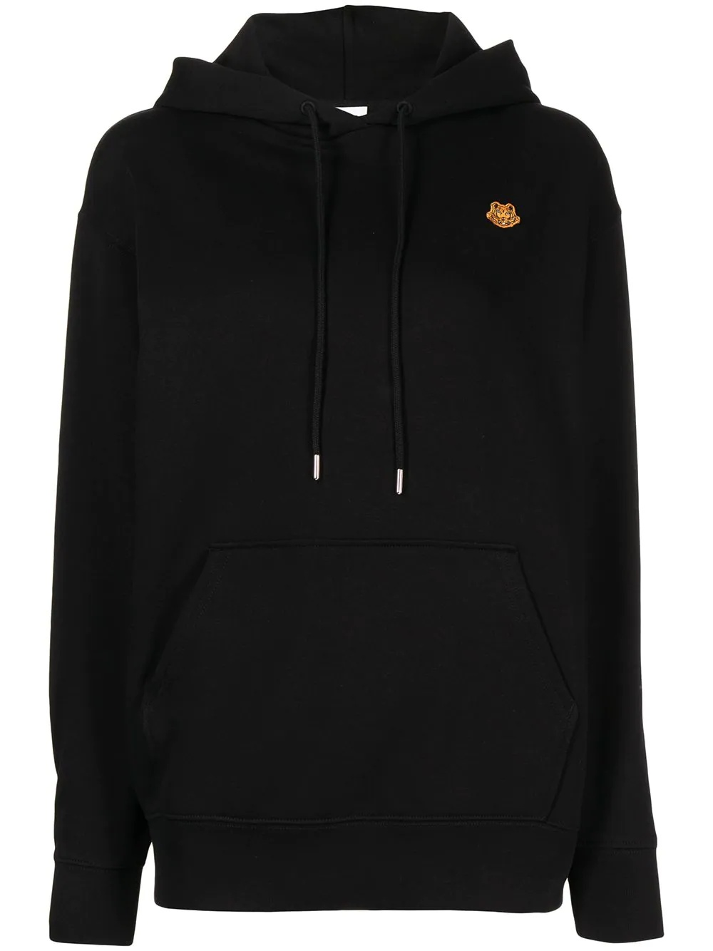 Tiger crest rib-trimmed hoodie - 1