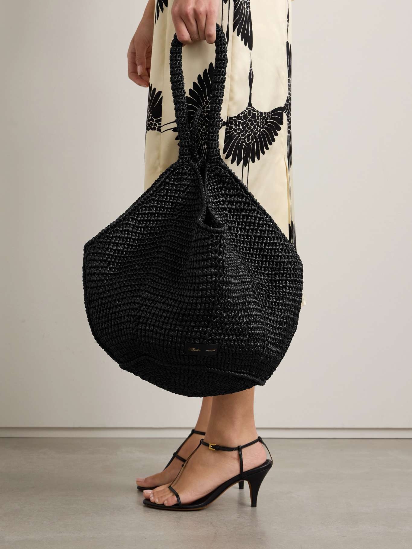 Lotus medium raffia tote - 2