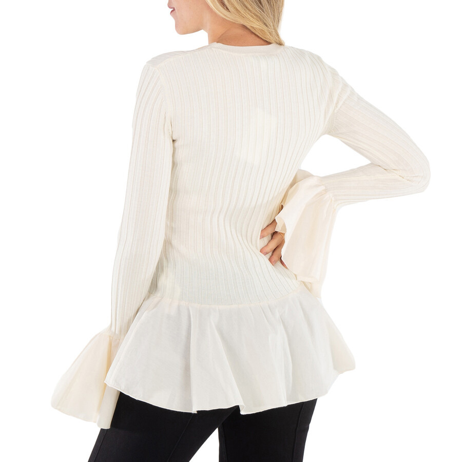 JW Anderson Contrast Woven Hem Knit Top - 3