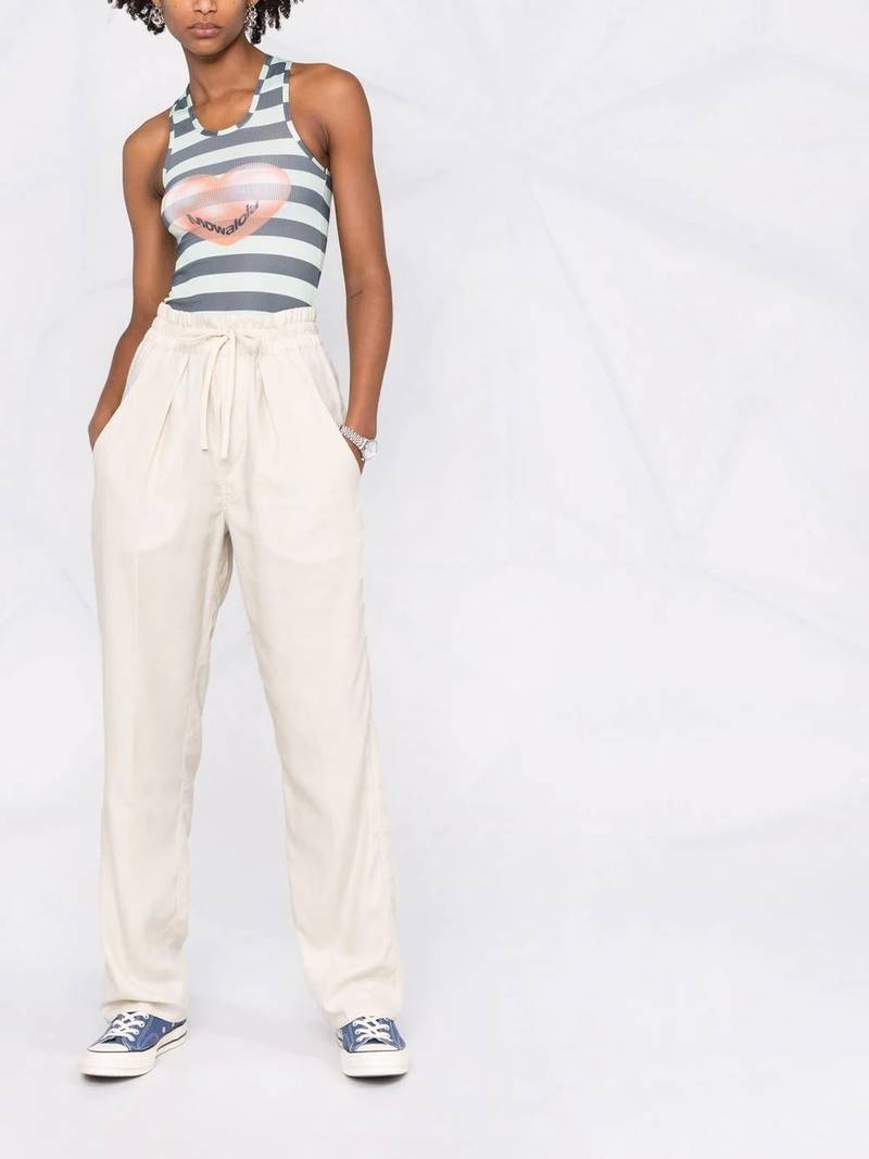 Isabel Marant Étoile drawstring-waist cotton track pants outlook