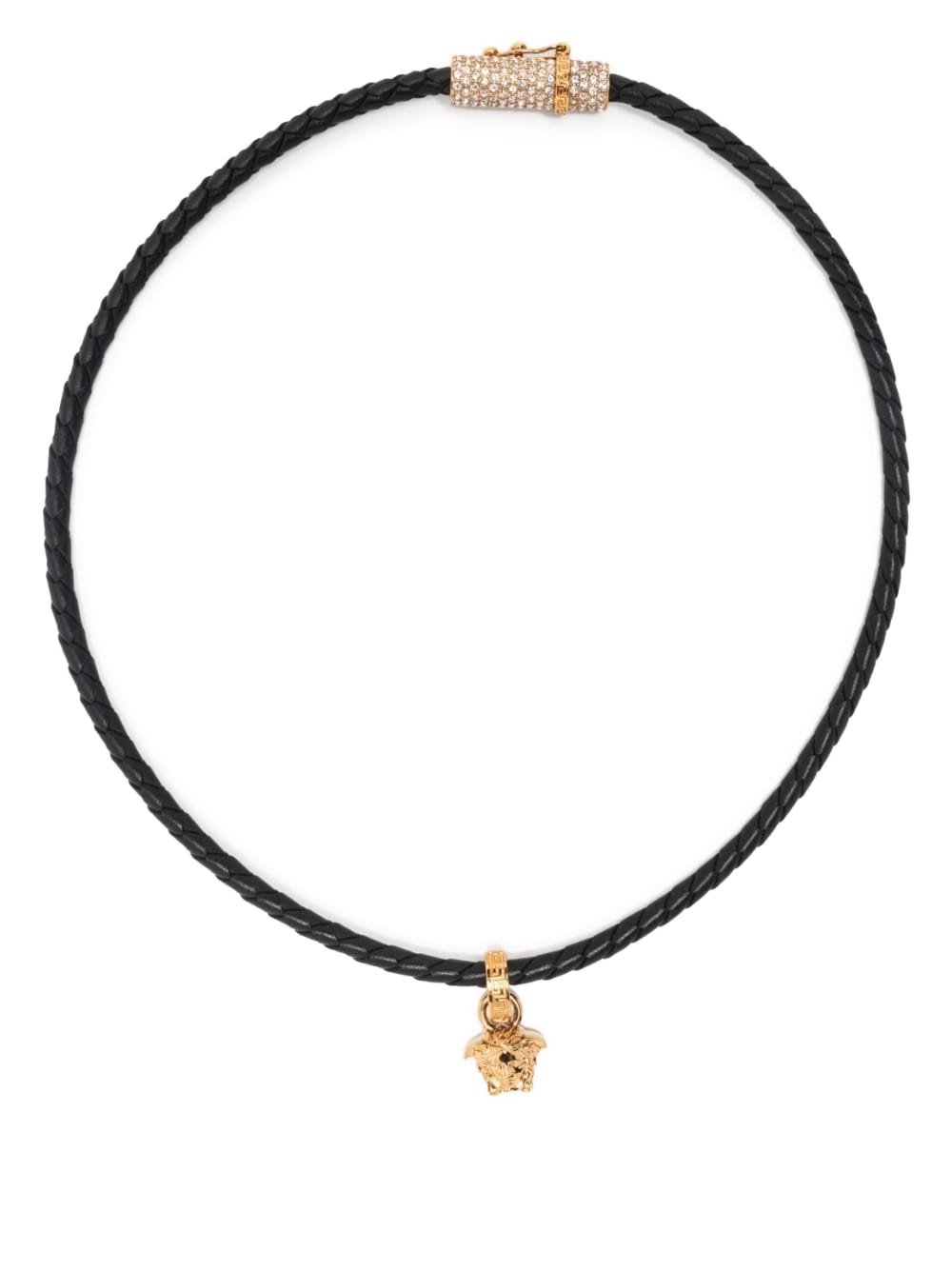 Medusa pendant leather necklace - 1