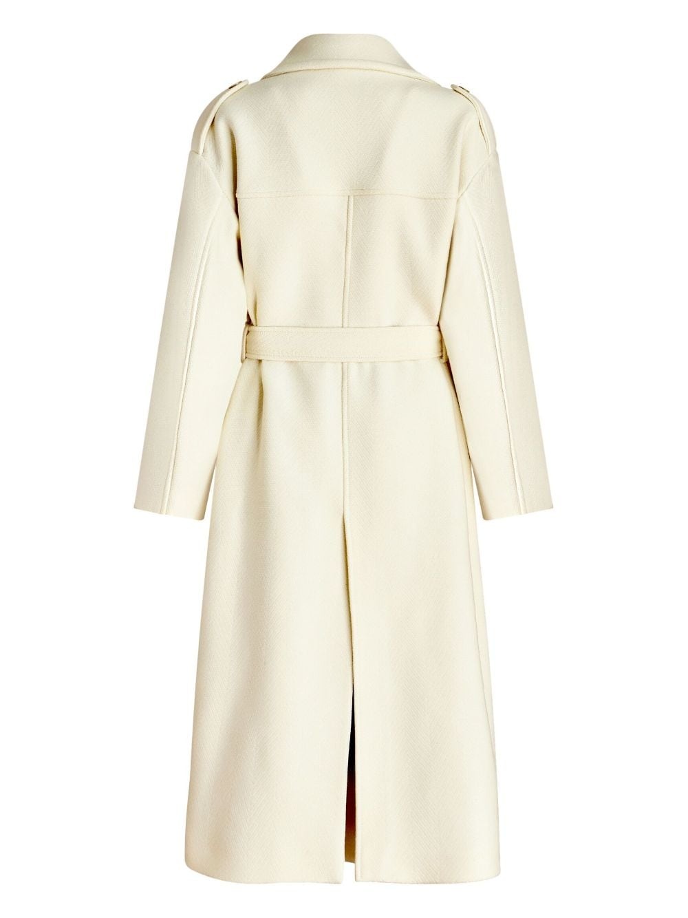 belted-waist double-breasted coat - 6