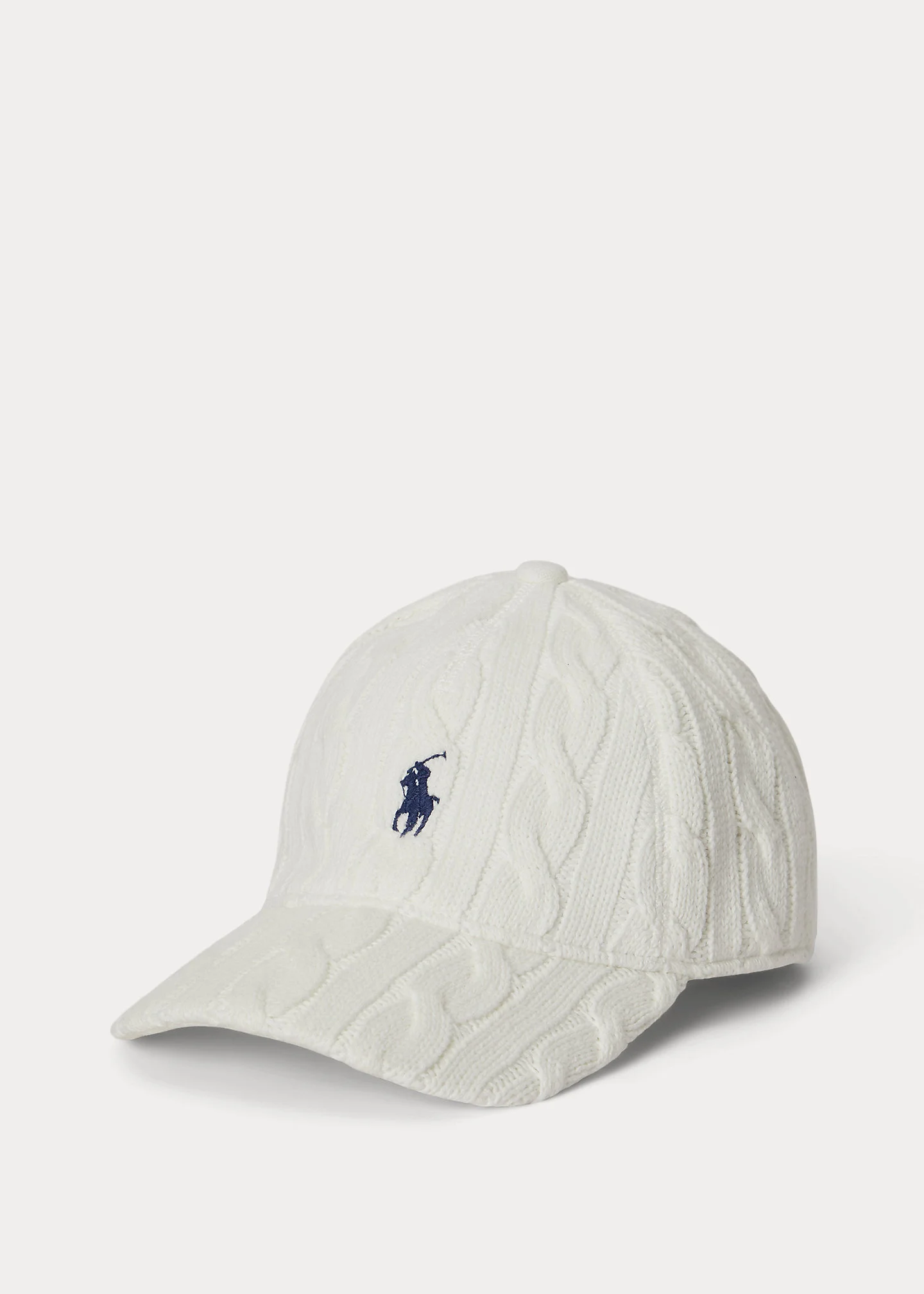 Cable-Knit Cotton Ball Cap - 1