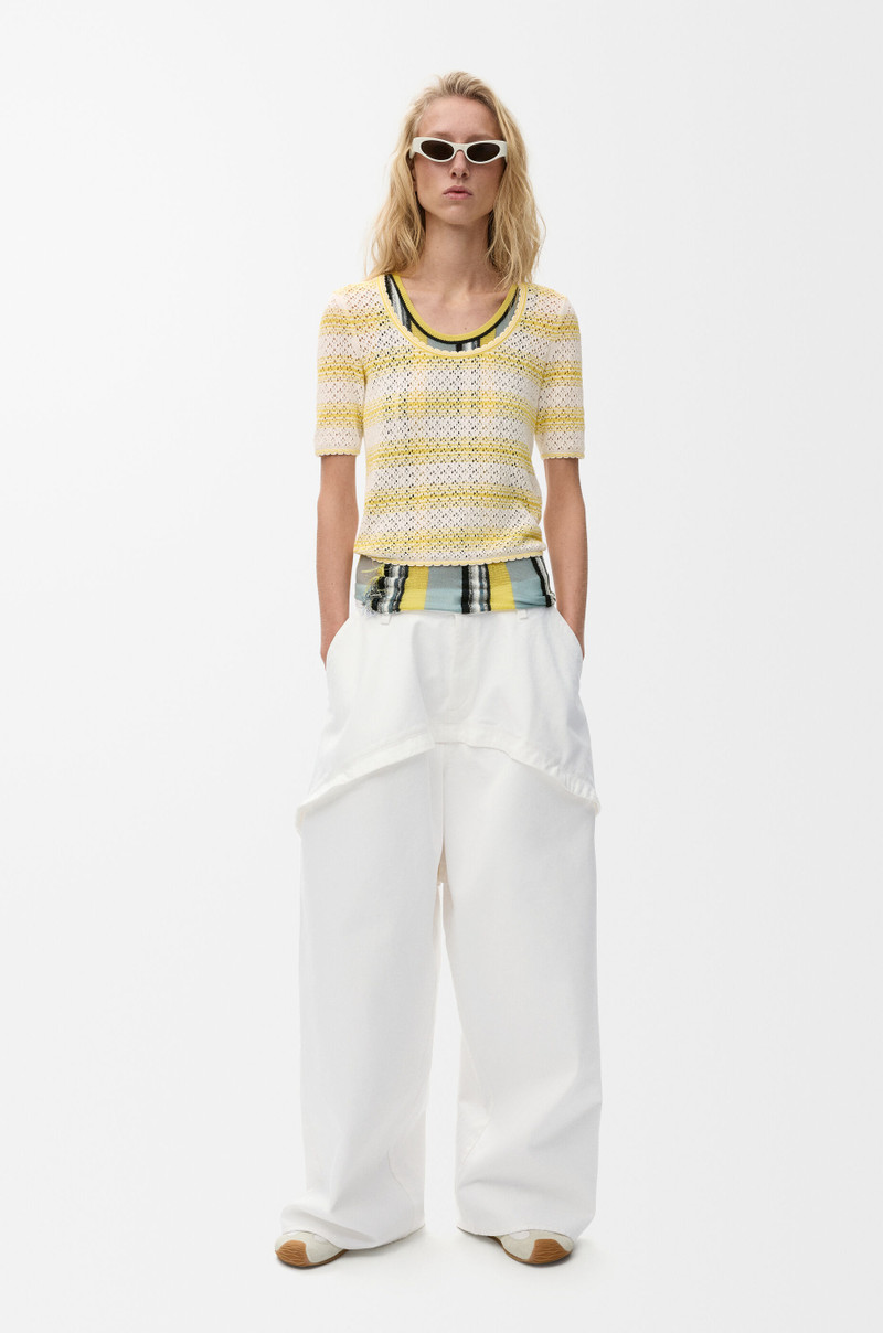 Loewe Short sleeve sweater in cotton blend outlook