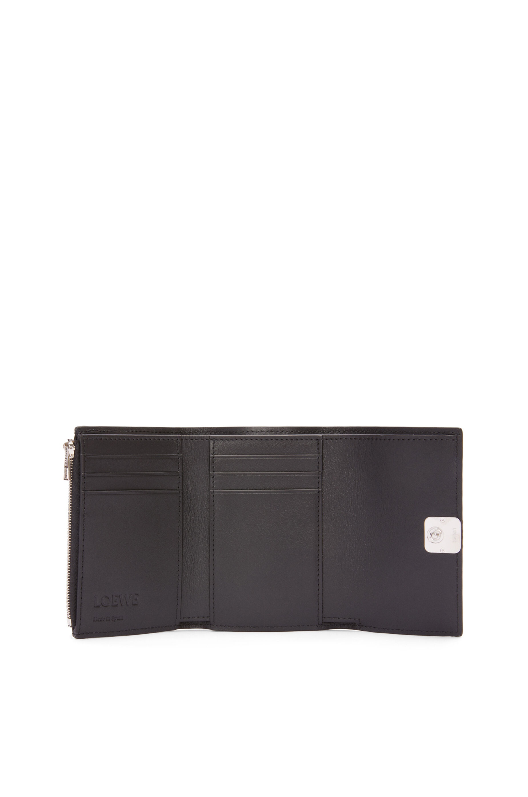Anagram small vertical wallet in pebble grain calfskin - 2