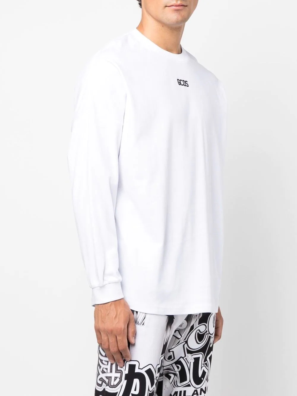 logo-print long-sleeved T-shirt - 3