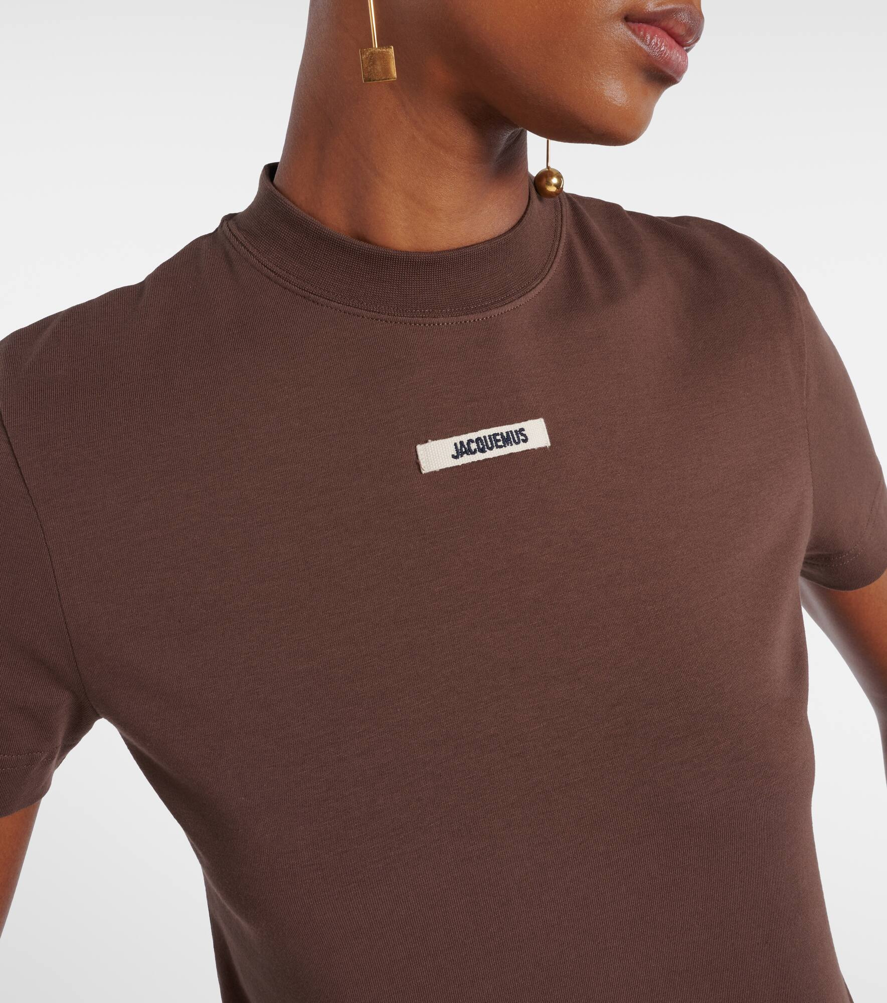 Logo cotton-blend jersey top - 4