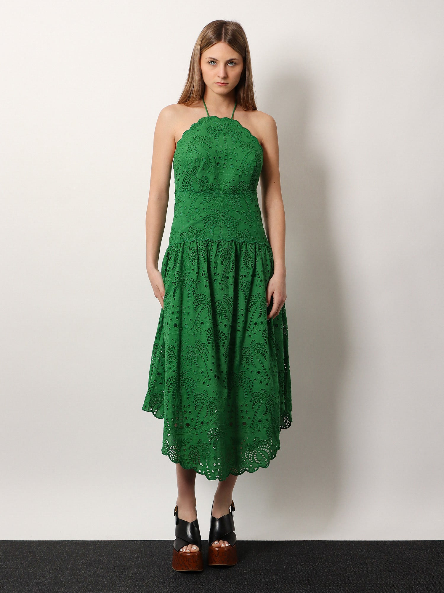 Farm Rio Sangallo Lace Midi Dress - 2