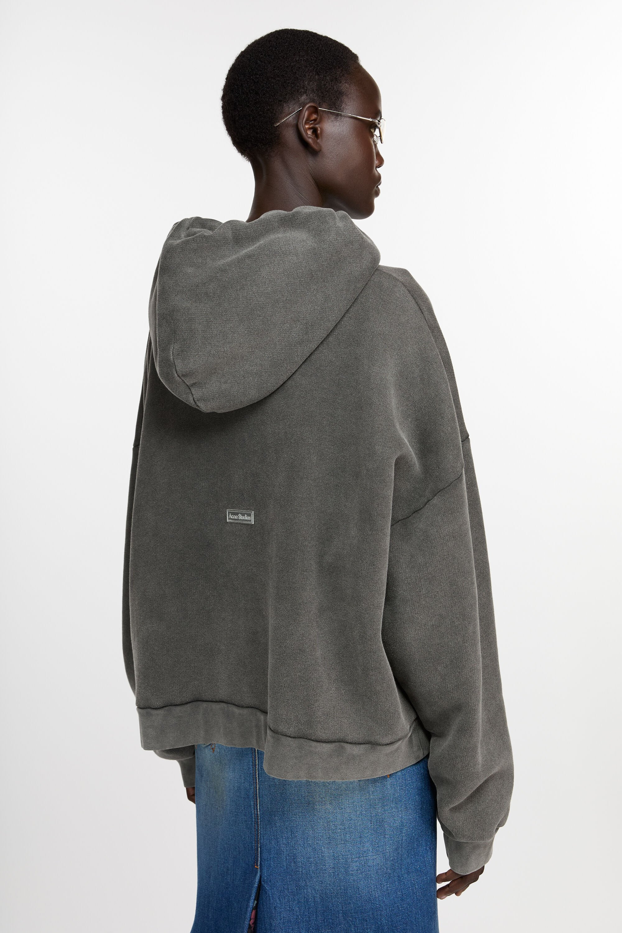 Hooded sweater logo patch - Faded black - 3