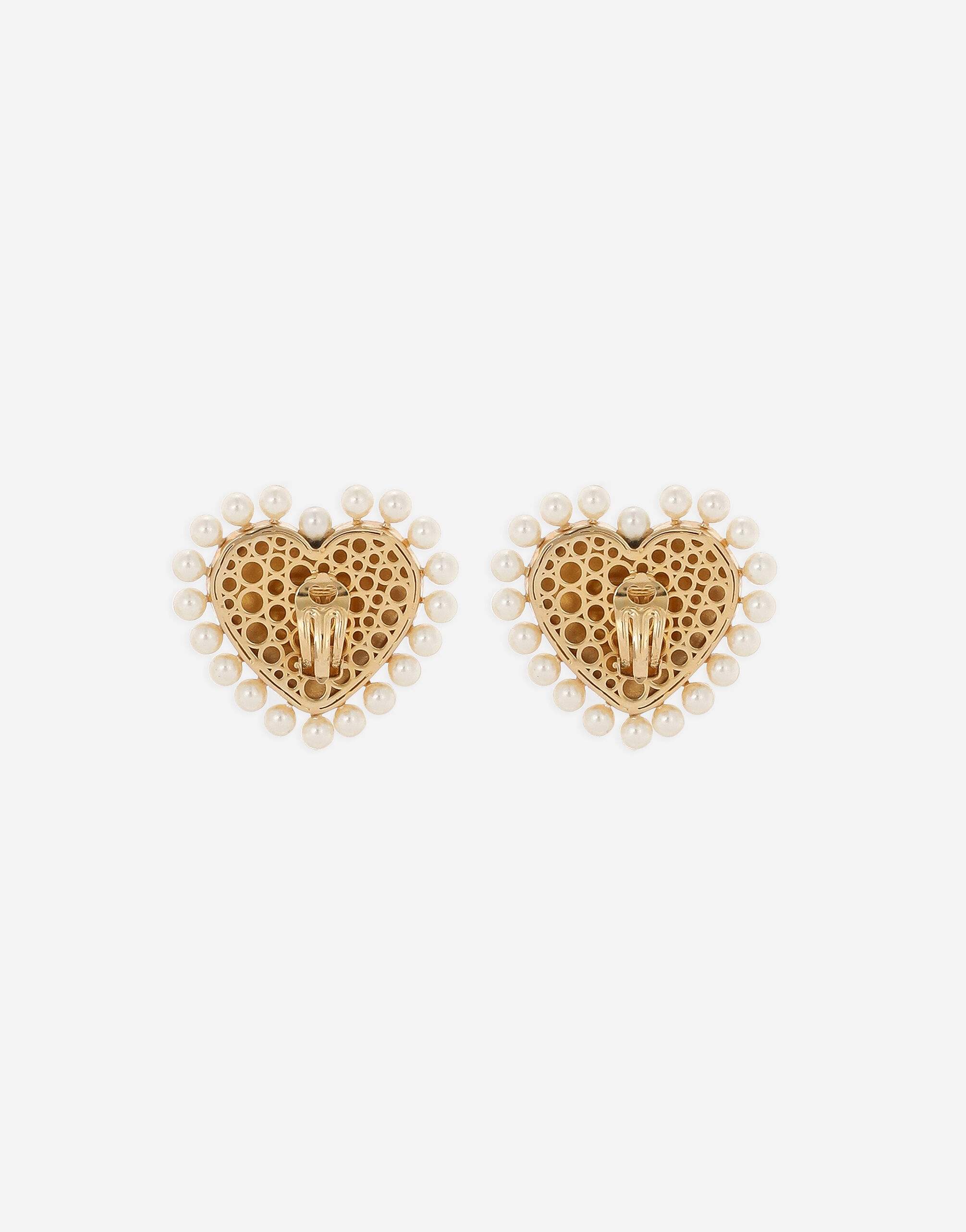 Heart earrings with beaded detailing - 3