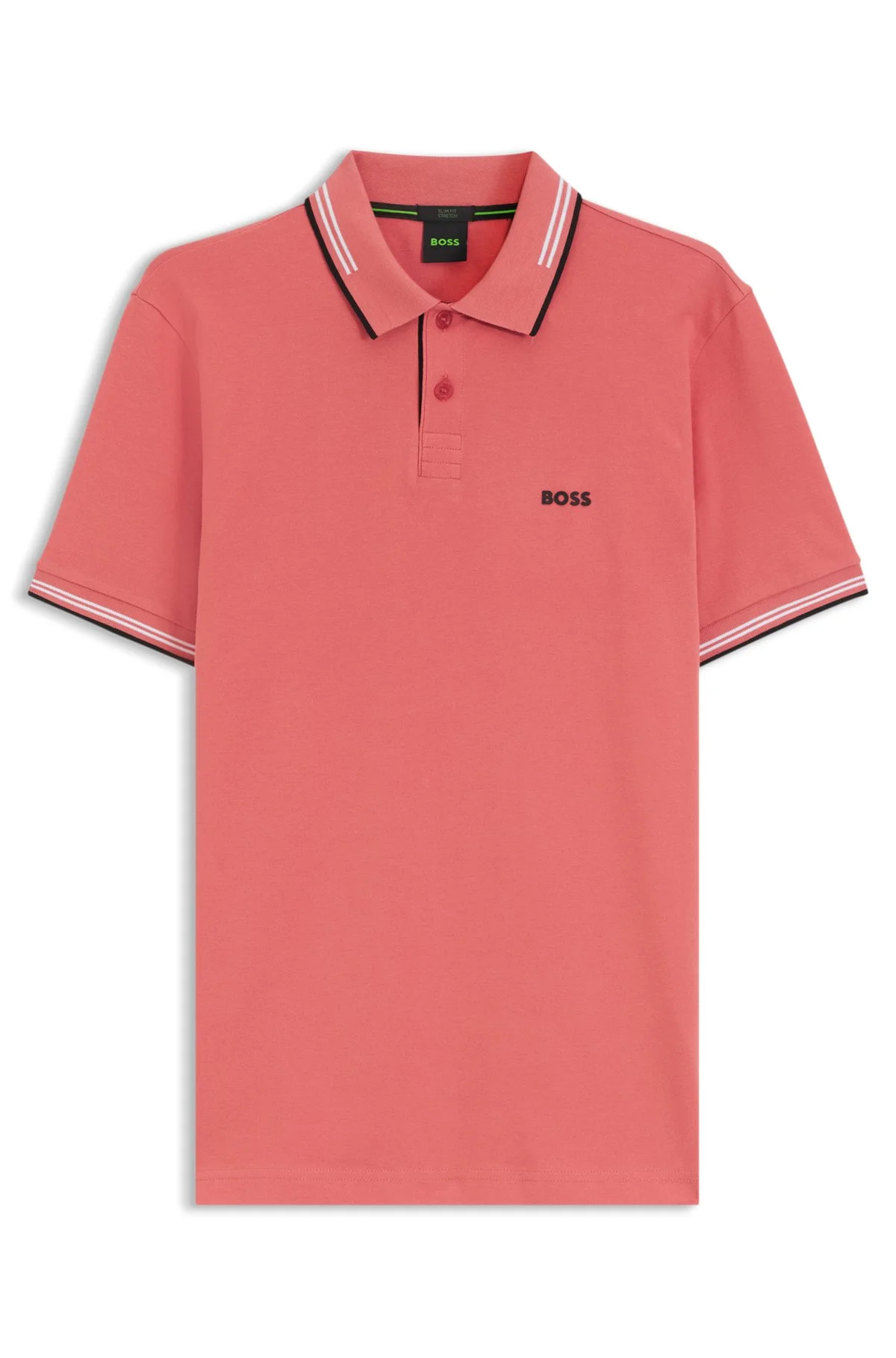 SLIM-FIT POLO SHIRT WITH CONTRAST-STRIPE DETAILS - 1