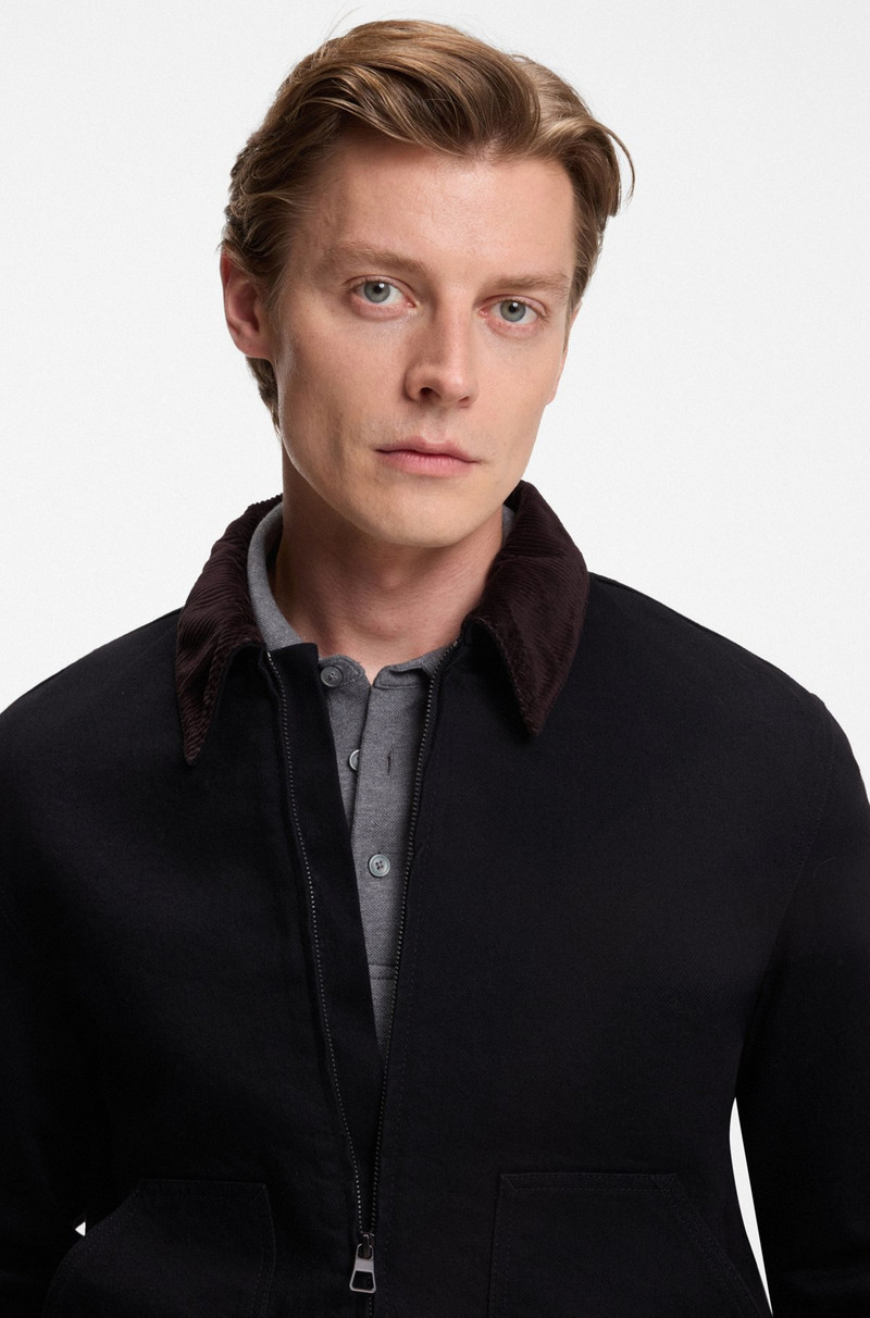 BECKHAM X BOSS JACKET IN BLACK RIGID DENIM 5
