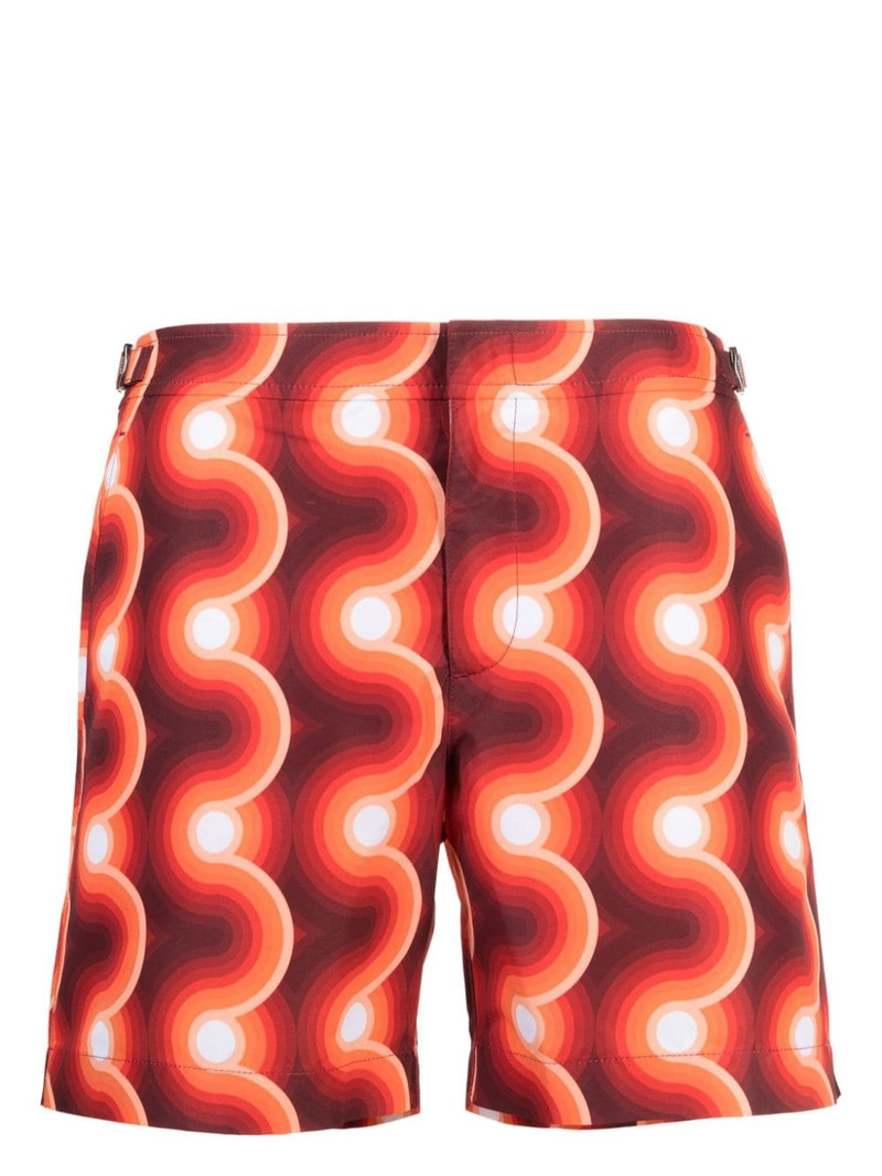 geometric-pattern swim shorts 1