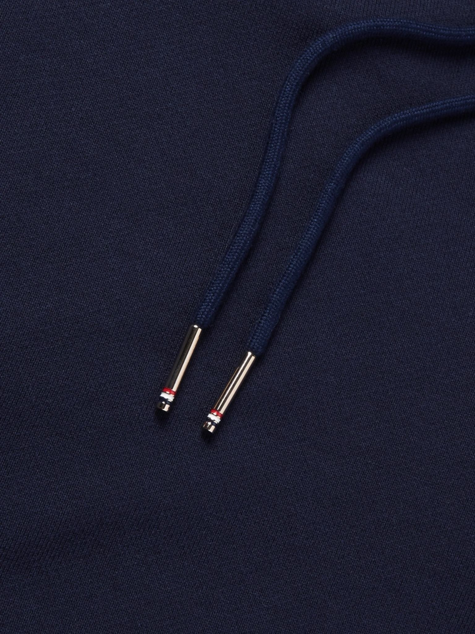 Tapered Striped Loopback Cotton-Jersey Sweatpants Navy - 6