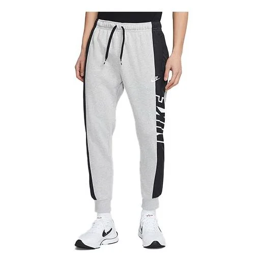 Nike Sportswear Contrasting Colors Printing Logo Sports Long Pants Gray CZ9943-050 - 1
