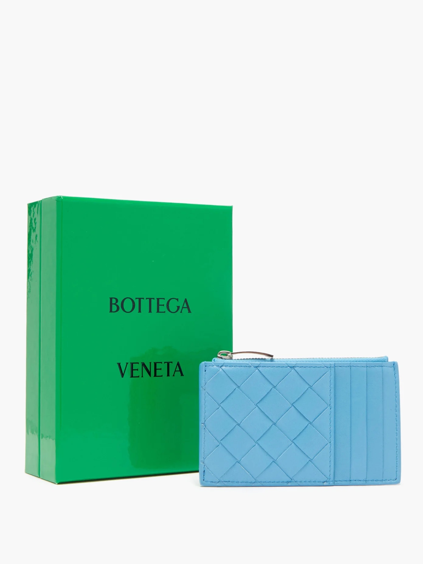 Intrecciato leather cardholder - 5