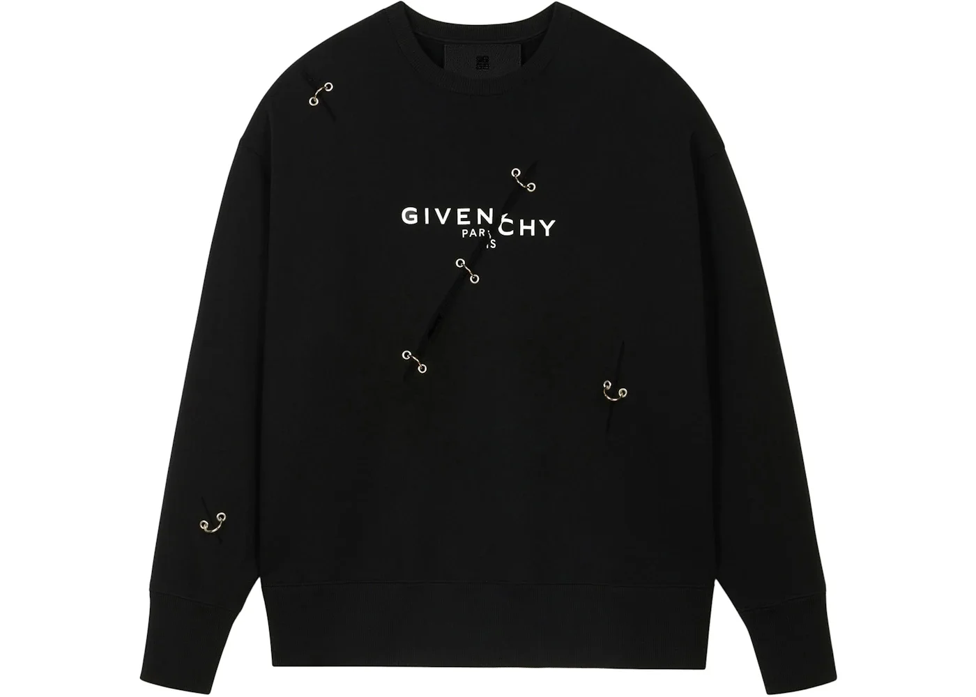 Givenchy Metal Details Oversized Sweatshirt Black - 1