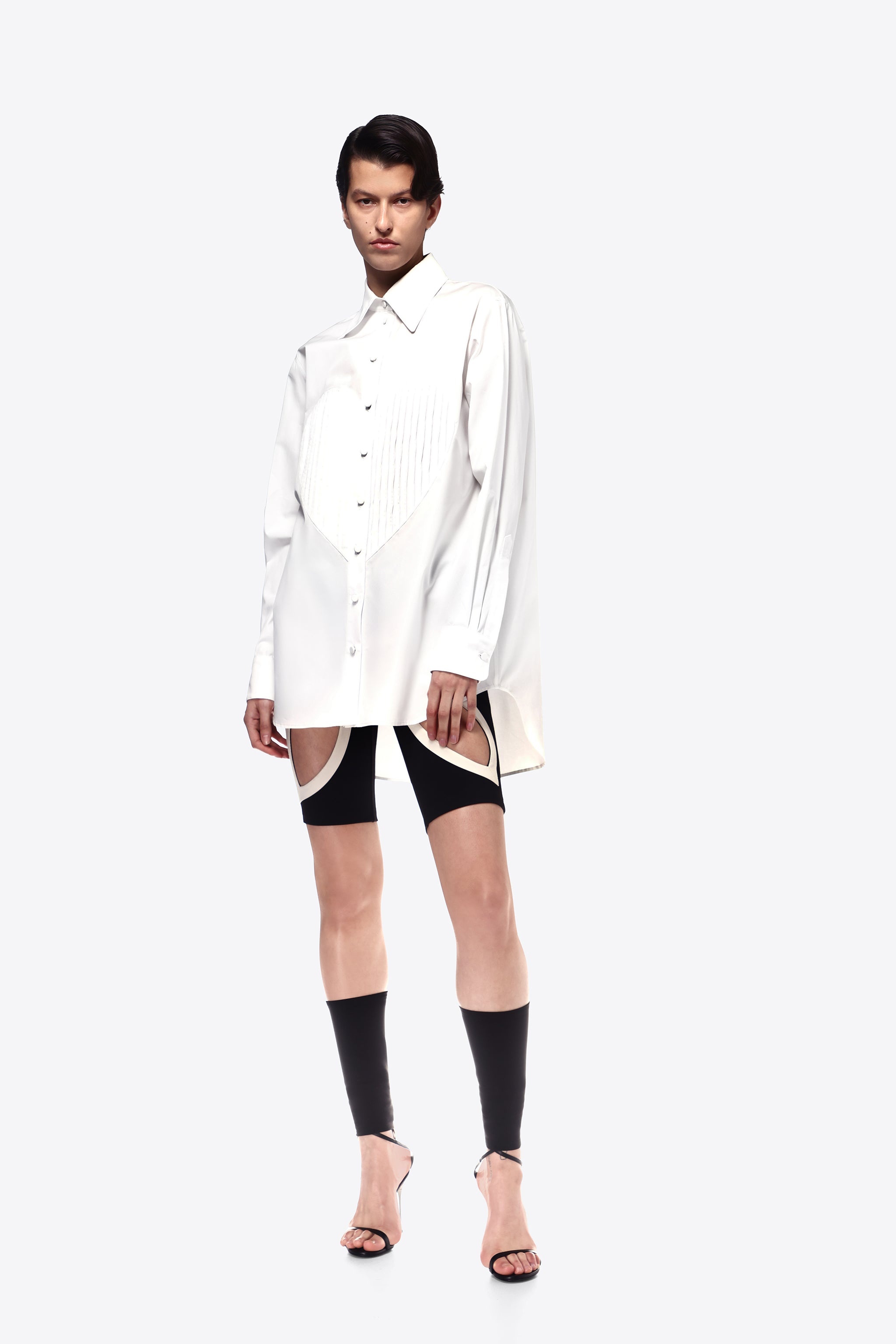 HEART BIB TUXEDO SHIRT - 4