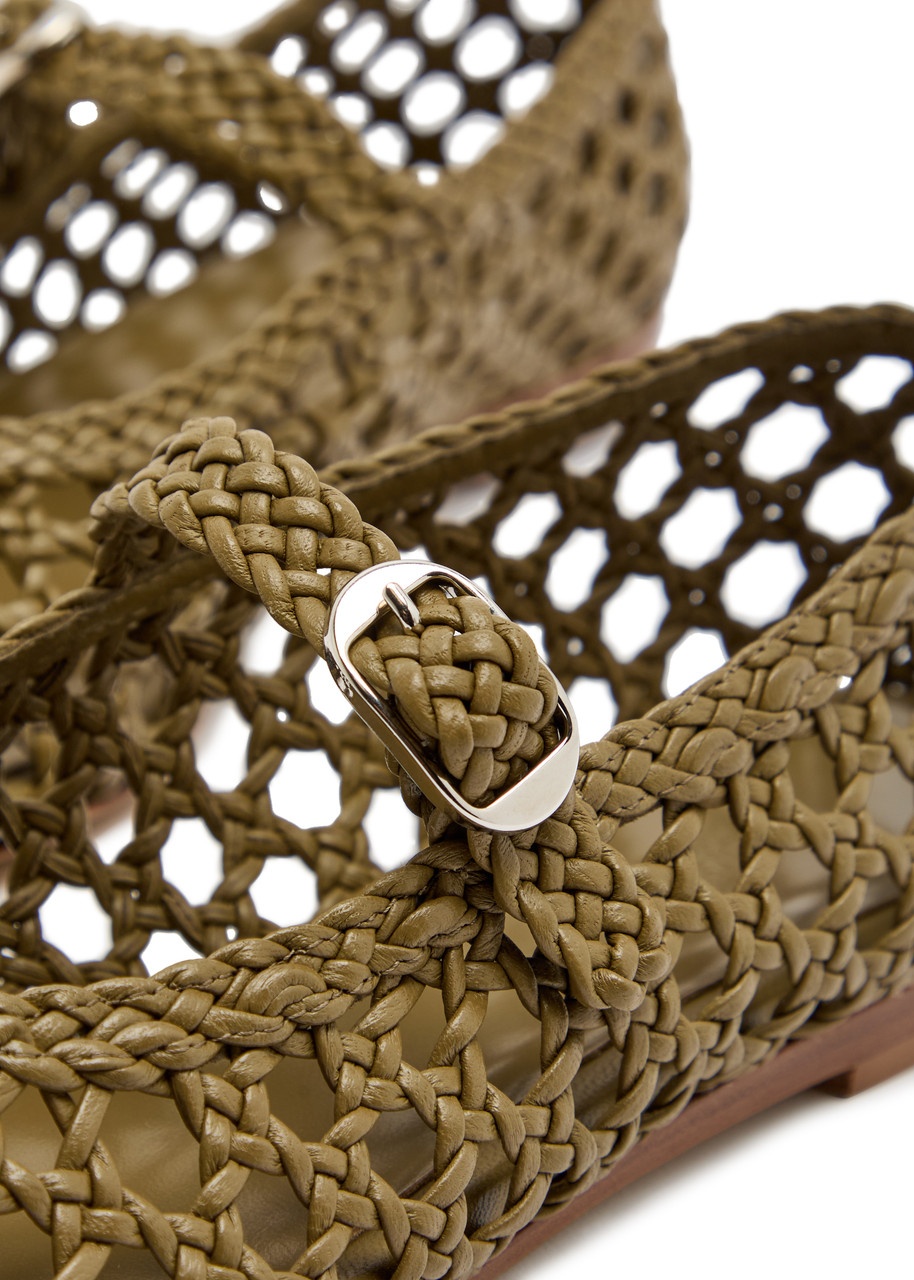 LE Monde Beryl Woven Leather Mary Jane Flats - 4