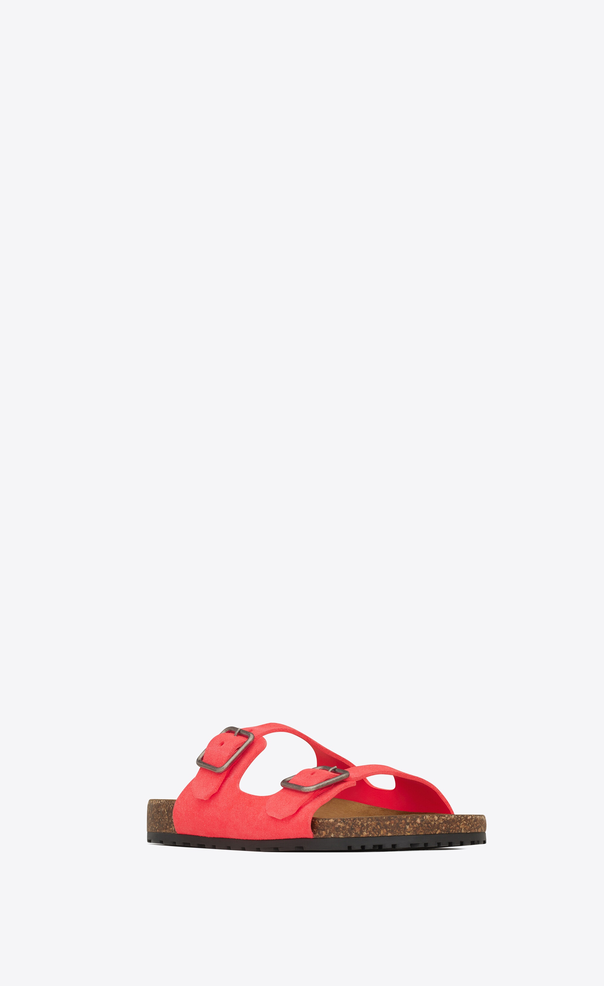 Jimmy Buckled Neon Suede Sandals - 5