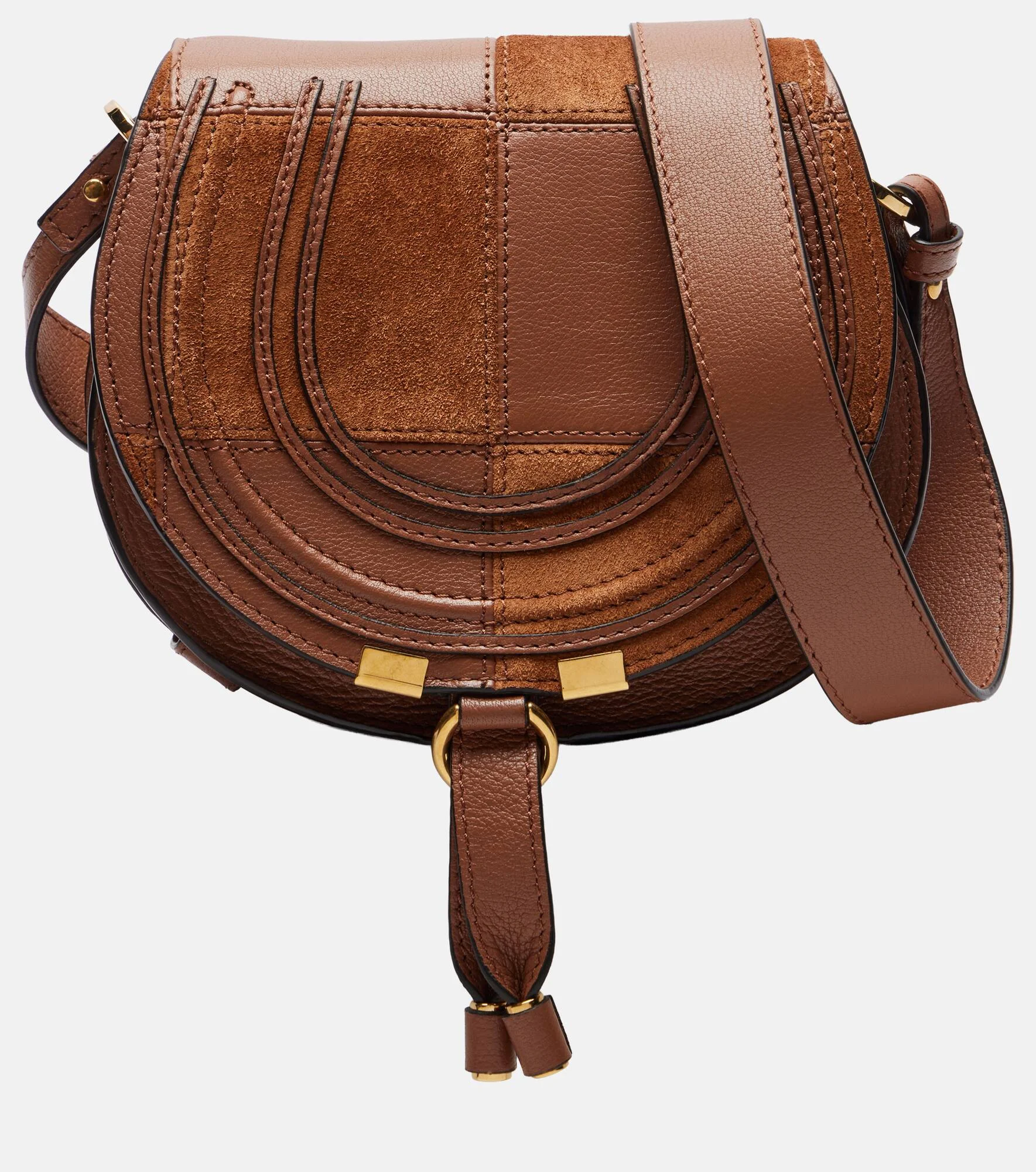 Marcie Small leather and suede crossbody bag - 1