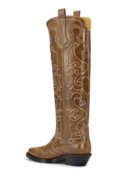 GANNI EMBROIDERED KNEE-HIGH WESTERN BOOTS outlook