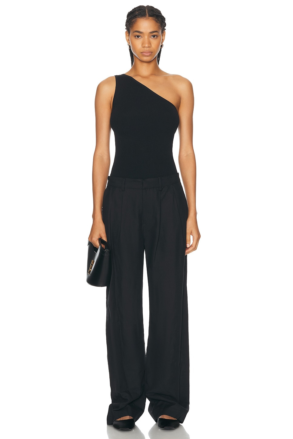 One Shoulder Ribbed Top - 4