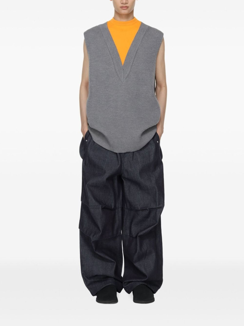 Jil Sander elasticated denim trousers outlook