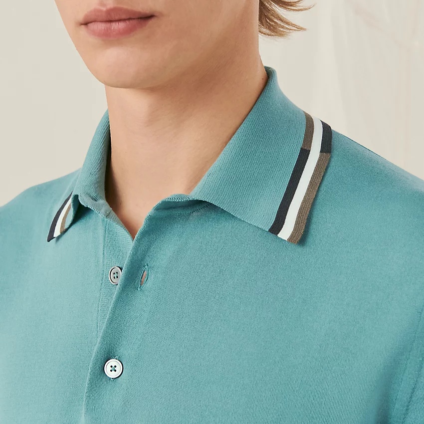 "Rayures & twist" V- neck polo shirt - 3