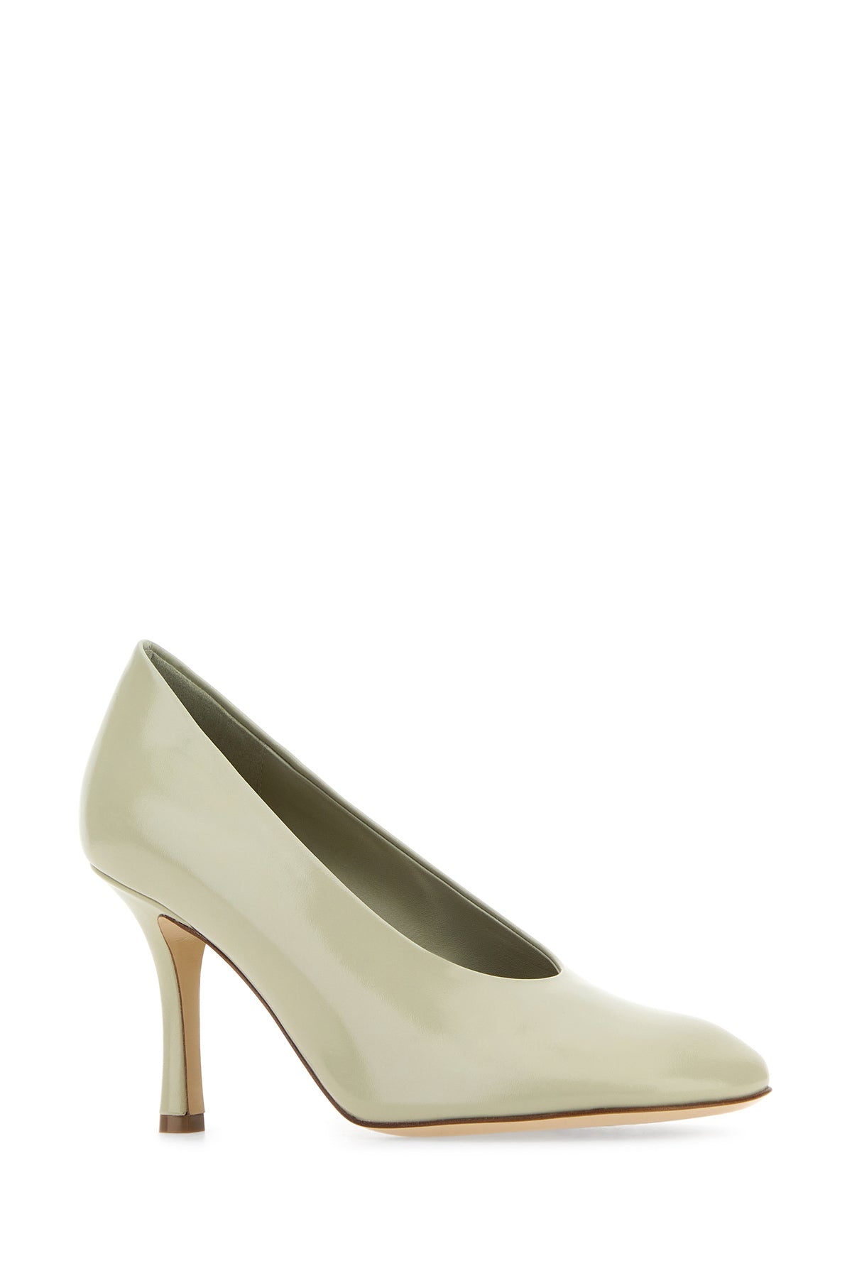 Dove grey leather Baby pumps - 2