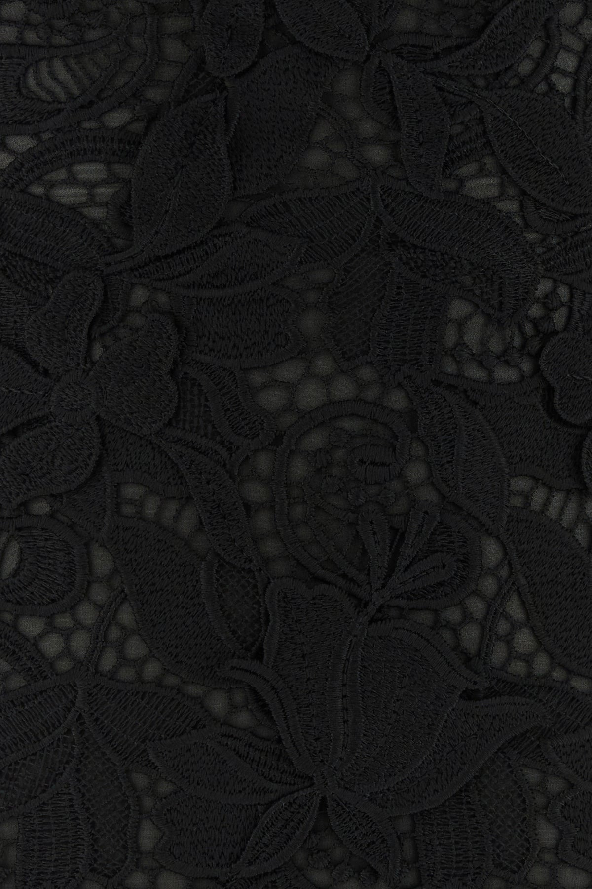 Black macrame lace dress - 3