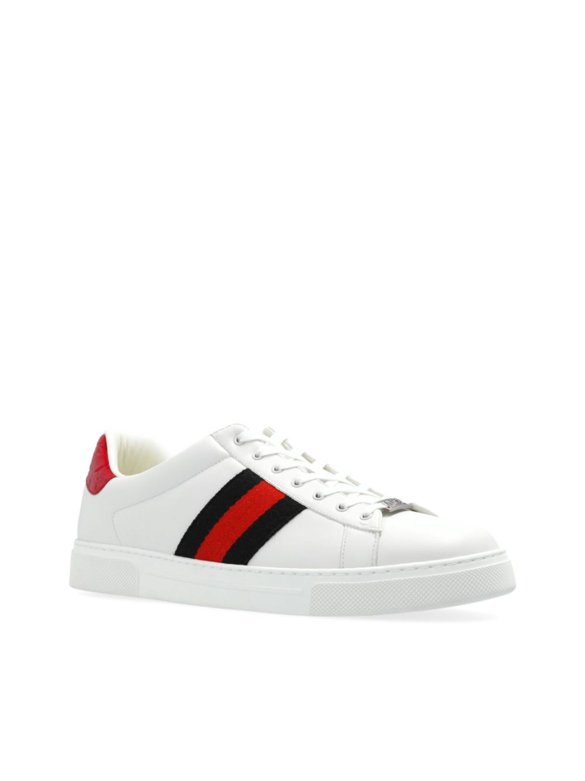 Ace web-trim leather sneakers - 4