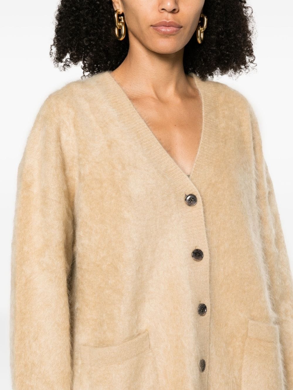 The Malena brushed cashmere cardigan - 5