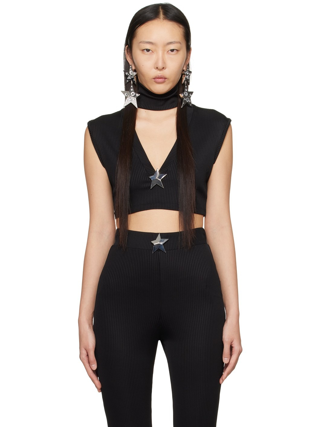 Black Star Stud Turtleneck - 1