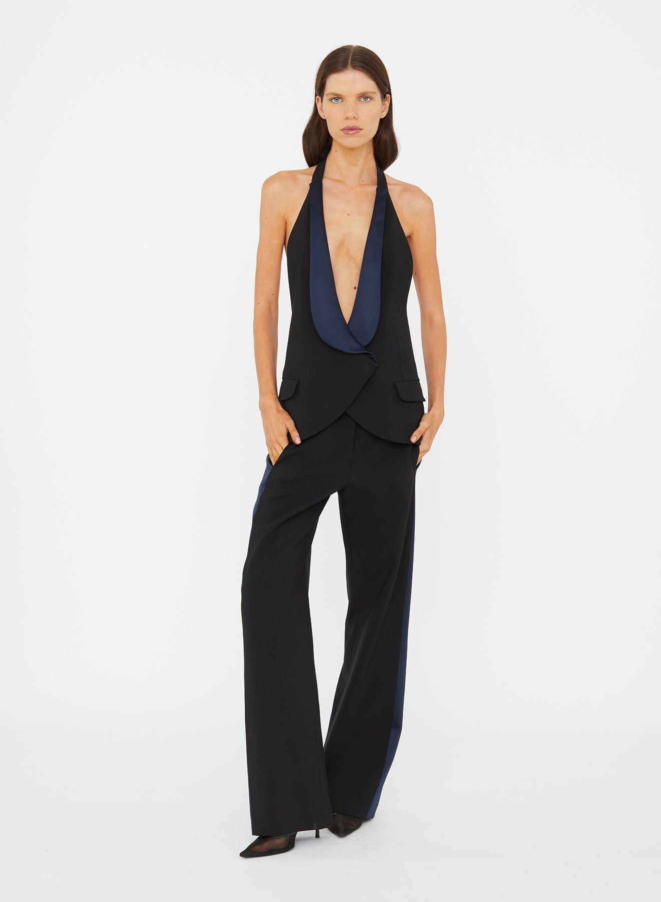 Tuxedo Contrast Wool Trouser - 4