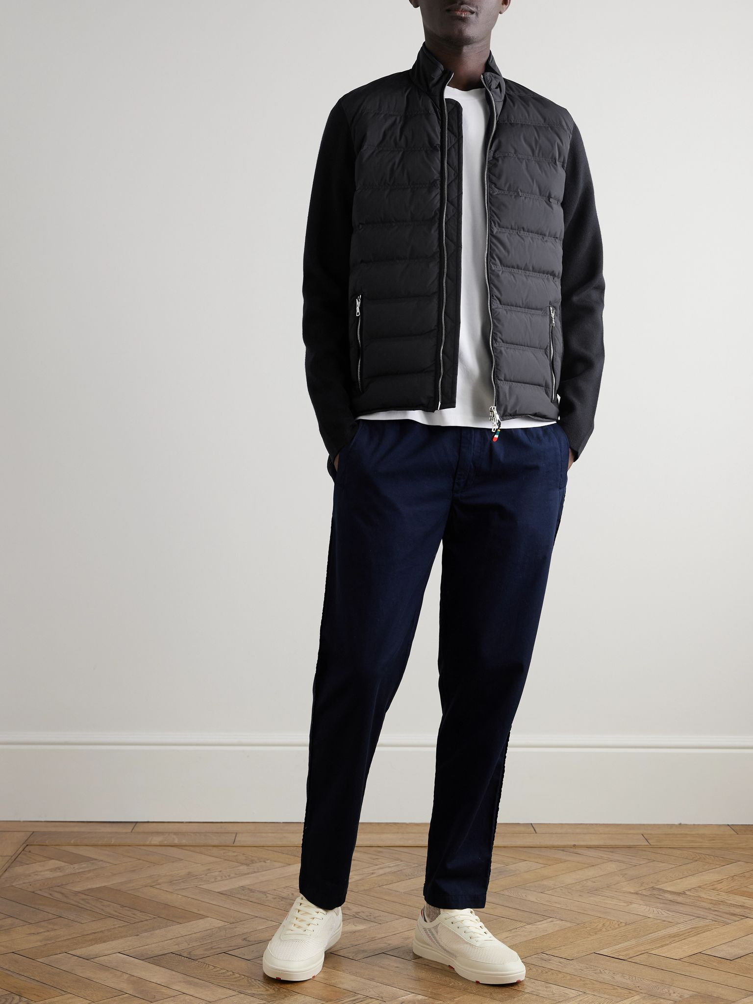 Wallace Quilted Shell and Merino Wool Down Jacket Black - 2