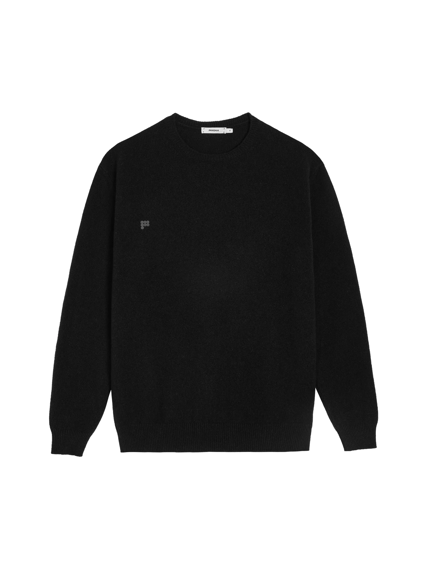 Womens Recycled Cashmere Crewneck Sweatshirt - Black - 1